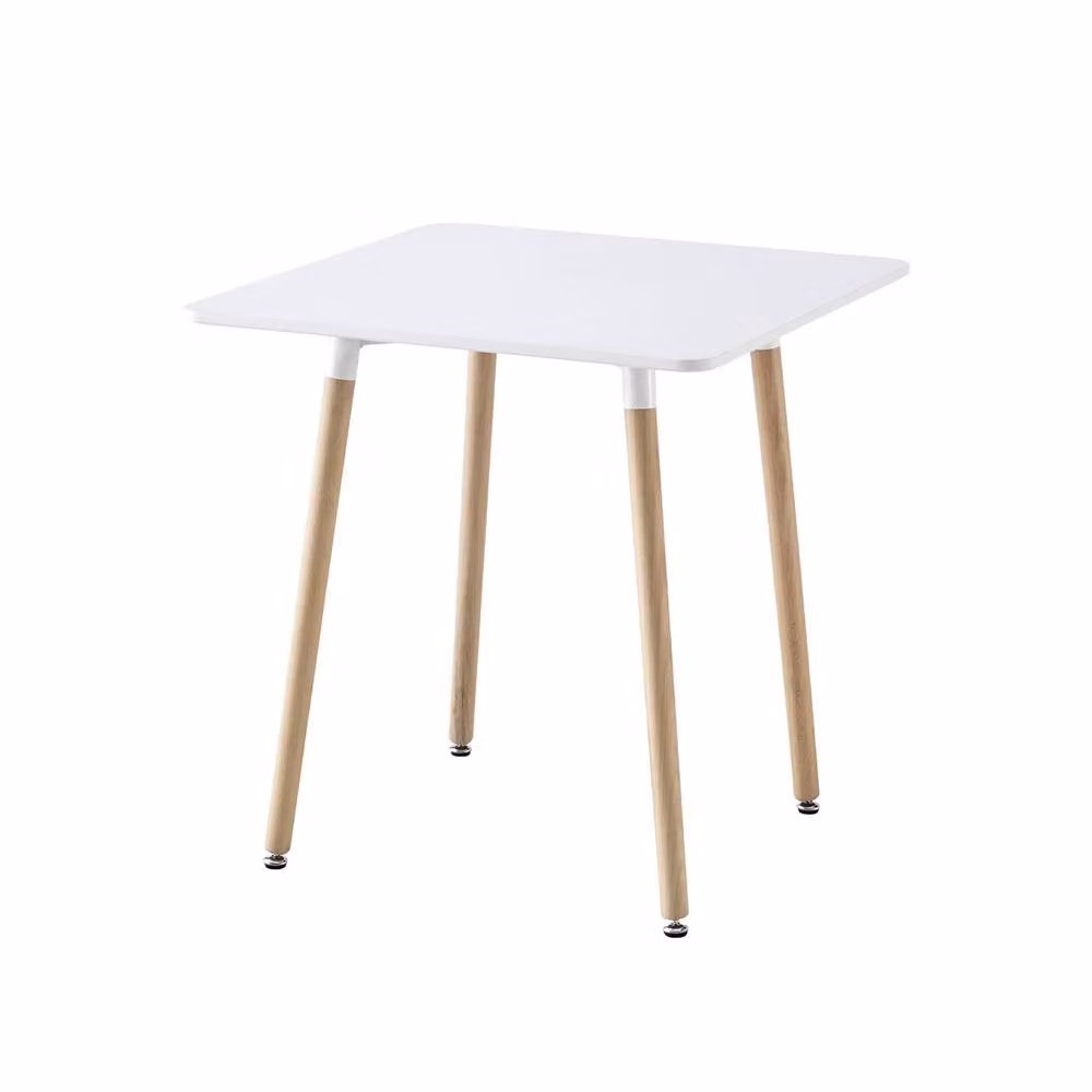 sweeek Scandinavian Square Dining Table in White, Height Adjustable, for 2 Adults – 2