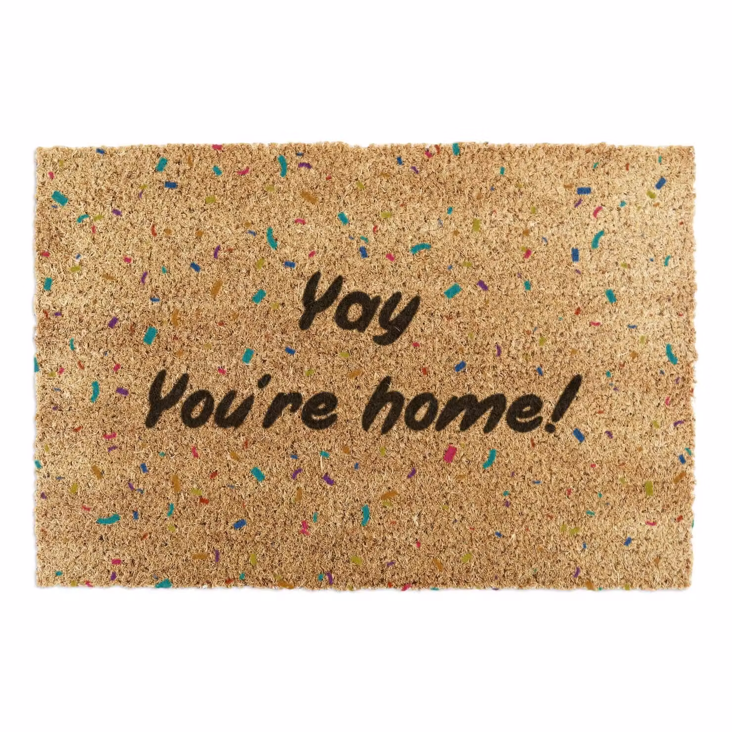 Artsy Mats Yay You're Home Doormat in Brown, W: 90 cm, D: 60 cm – 2