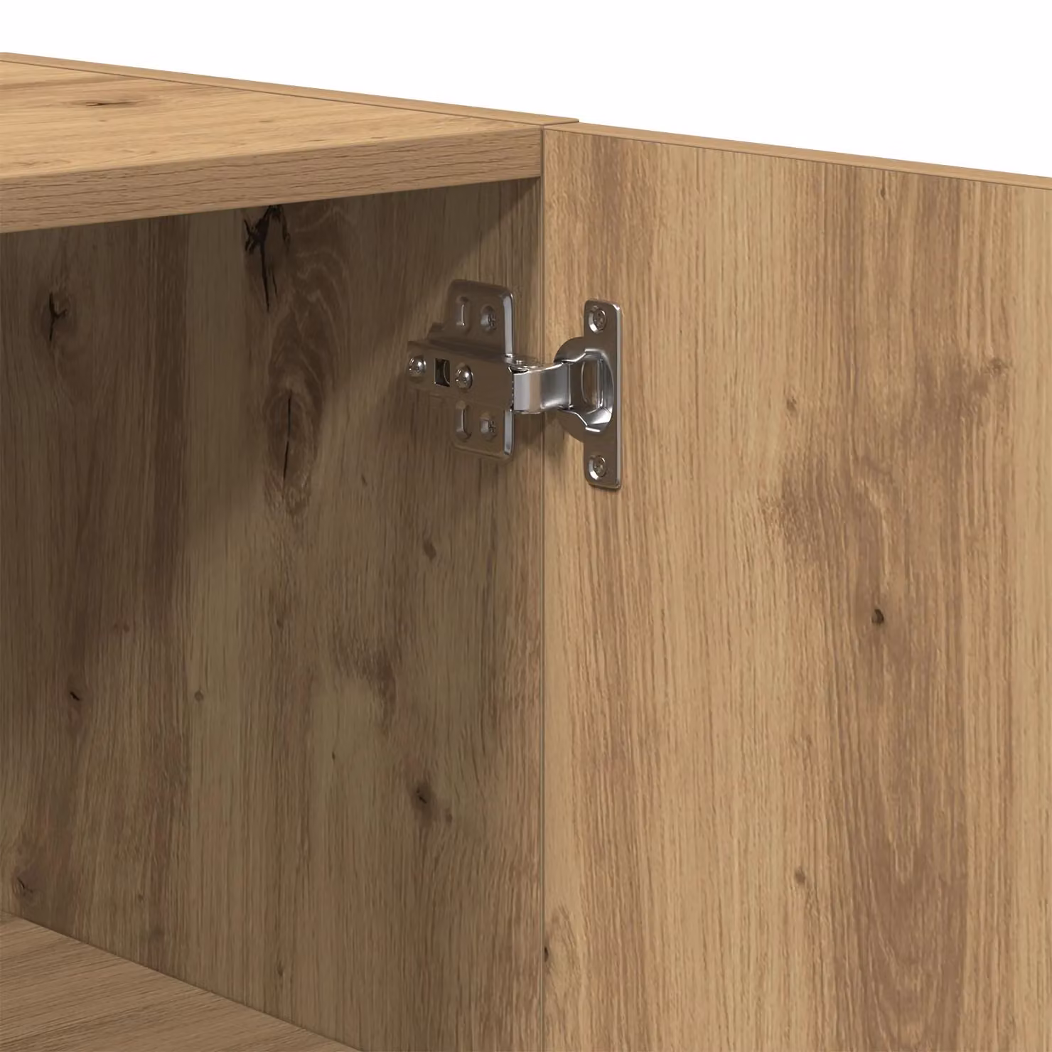 Berkfield Home Artisan Oak Wall-Mounted Cabinet in Brown, W: 60 cm, D: 31.5 cm, H: 2 cm – 3