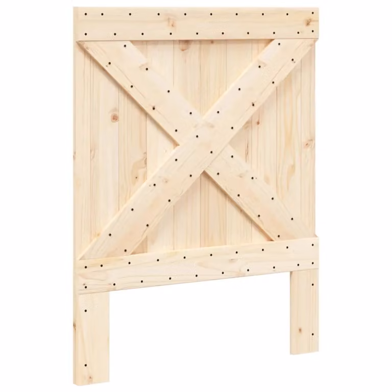 Berkfield Home Rustic Solid Wood Pine Headboard, Brown, W: 80 cm, H: 104 cm