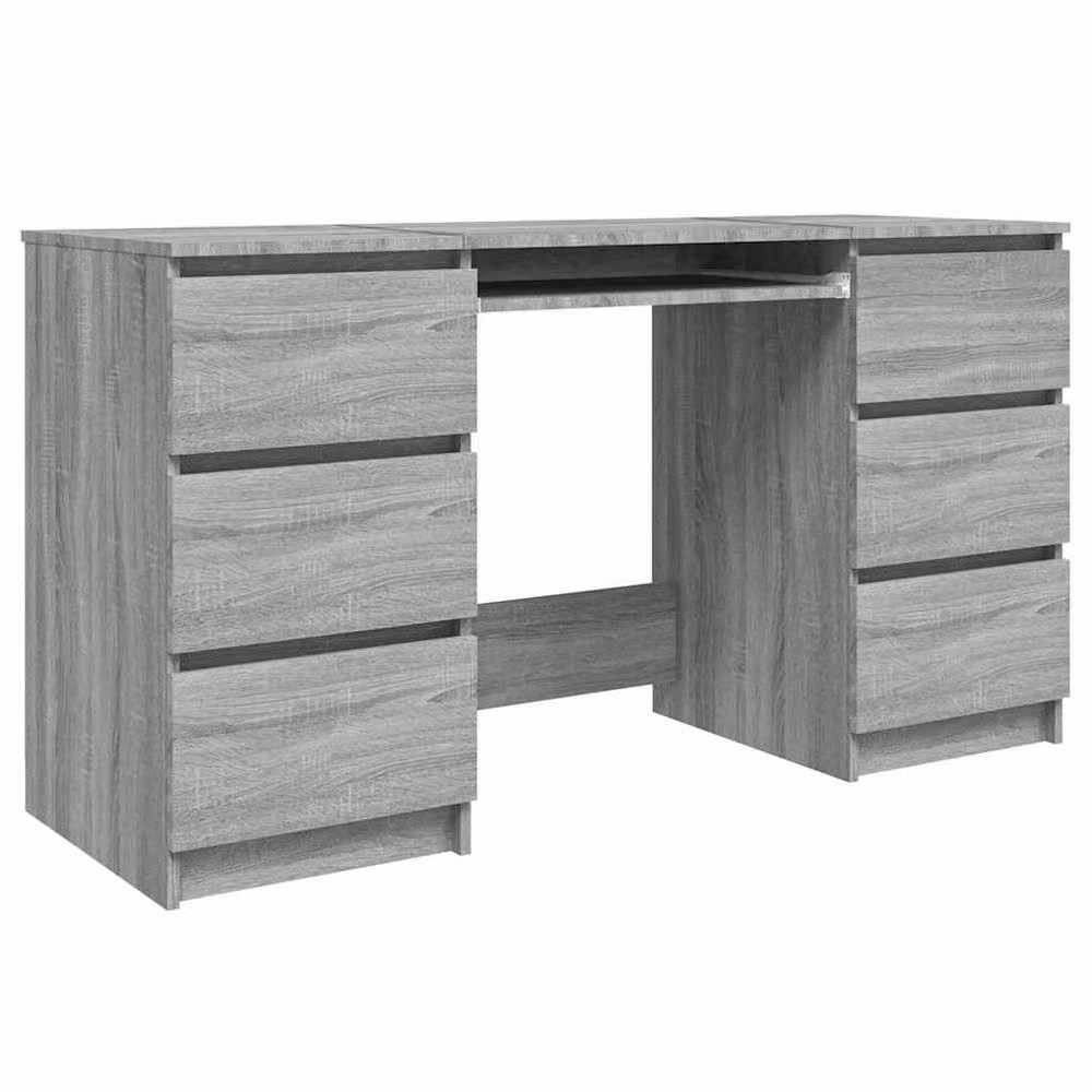 Berkfield Home Modern Grey Sonoma Writing Desk, W/D/H: 140 x 50 x 77 cm – 3