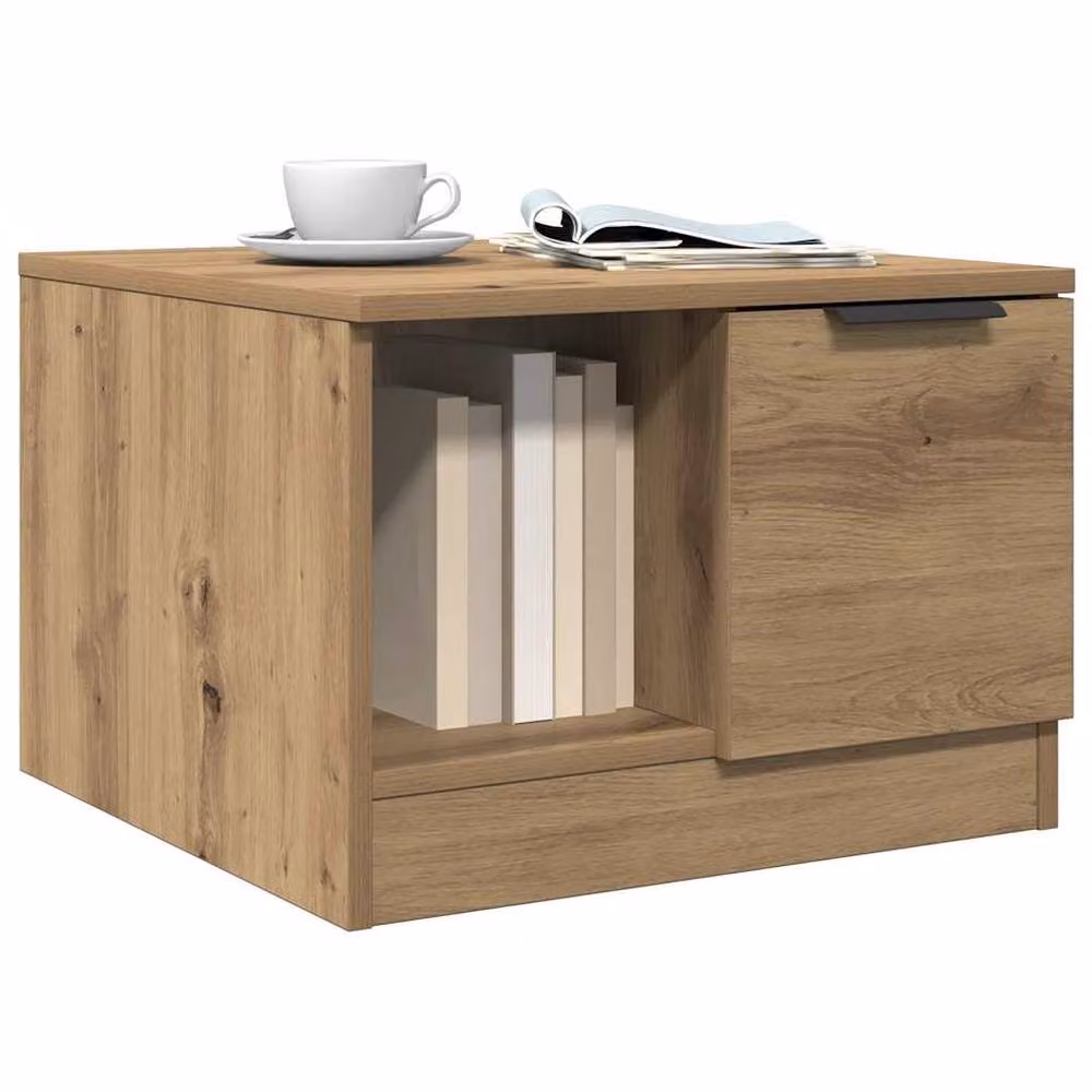 Berkfield Home Artisan Oak Coffee Table in Brown, W/D/H: 50 x 50 x 36 cm – 3