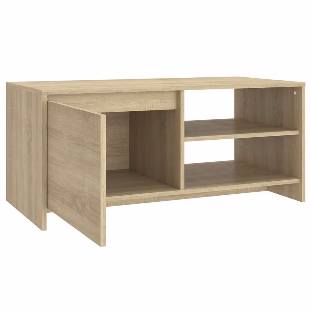 Berkfield Home Modern Rectangular Coffee Table in Sonoma Oak, Brown, W/D/H: 102 x 50 x 45 cm – 2