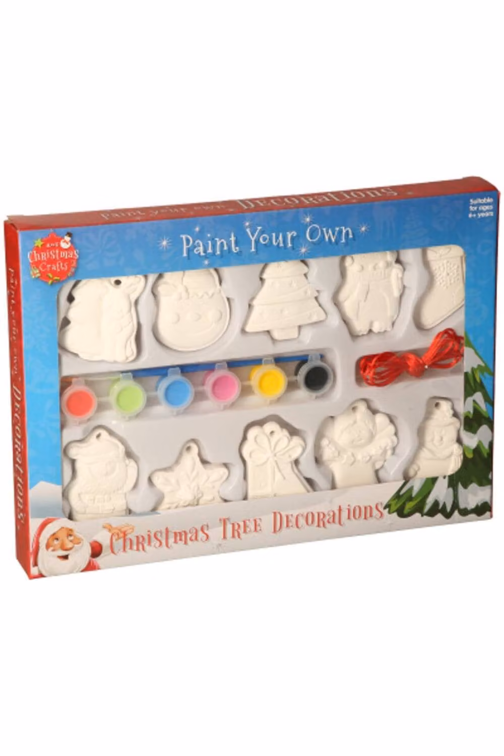 KDMD Paint Your Own Ceramic Christmas Hanging Decorations, 10 Pack, Light Sand – 2