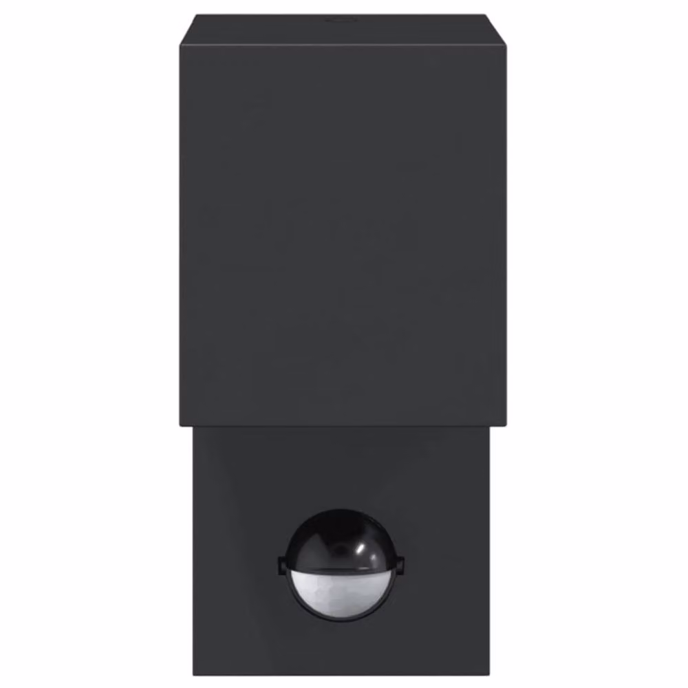 Berkfield Home Black Die-cast Aluminium Outdoor Wall Light with Motion Sensor and Timer – 3