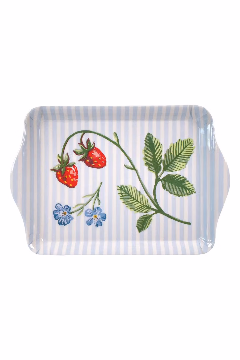 Ulster Weavers Strawberry Patch Strawberry Print Rectangular Scatter Tray in Light Blue – 2