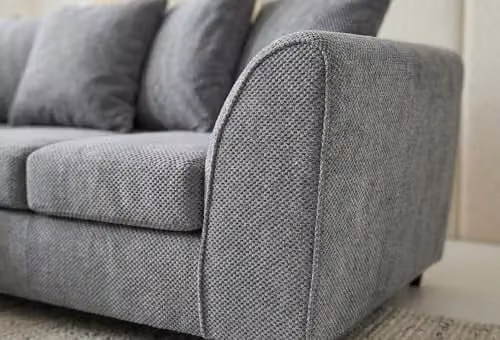 Abakus Direct Jumbo Grid Left Hand Corner Sofa in Grey with Scatter Cushions, W/D/H: 212 x 164 x 80 cm – 5