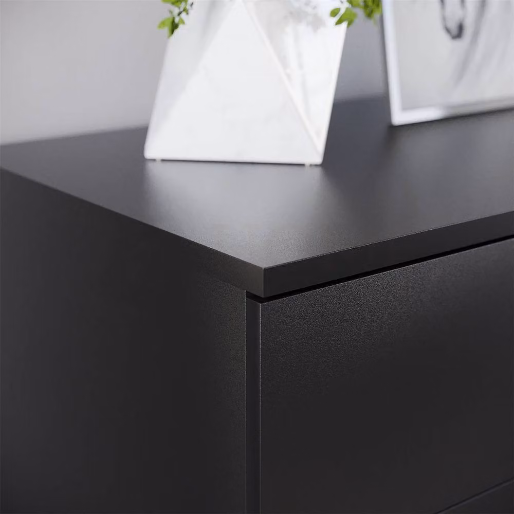 Havendro 5 Drawer Chest in Black Matt MDF with Metal Handles – 4