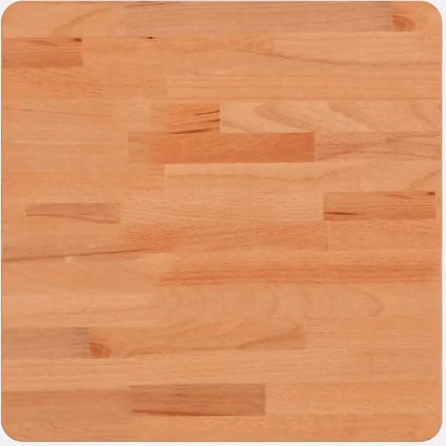 Berkfield Home Square Solid Wood Beech Table Top, Brown, W: 40 cm, D: 40 cm, H: 1.5 cm – 1