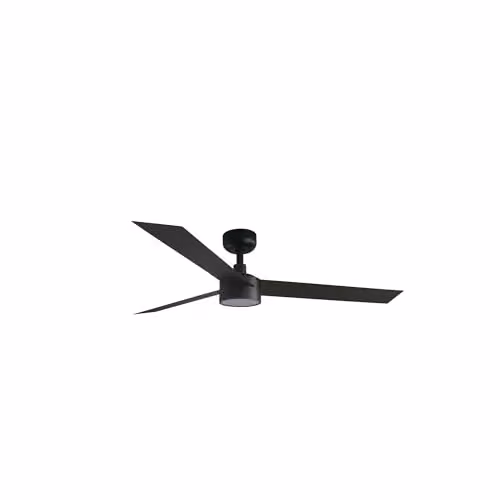 Faro Barcelona Cruiser LED Ceiling Fan in Black with Light and Thermostat, 132 cm – 1