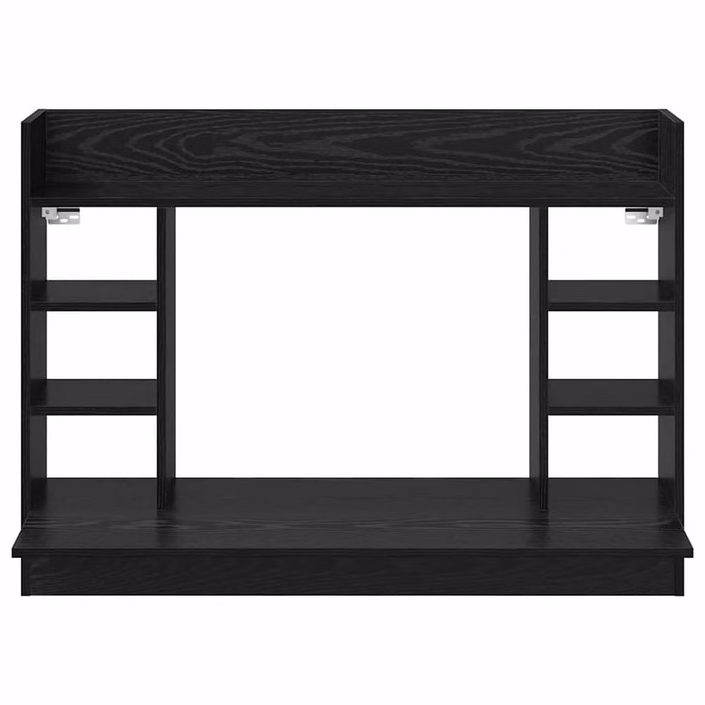 Berkfield Home Black Oak Wall-Mounted Floating Writing Desk, W/D/H: 105 x 48 x 75 cm – 4
