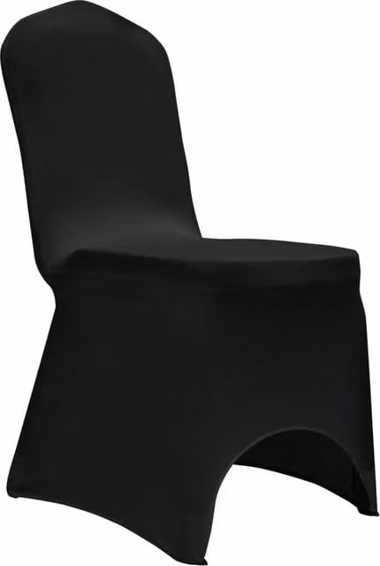 Berkfield Home 12-Piece Stretch Fabric Dining Chair Covers in Black – 1