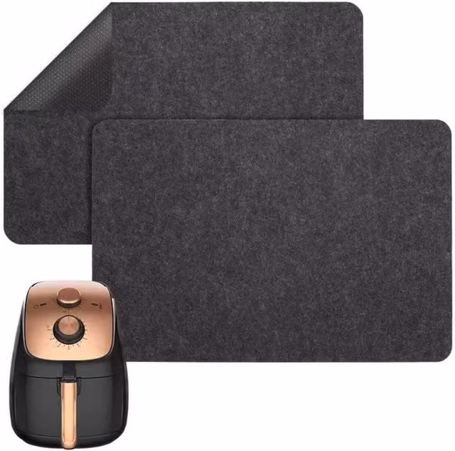 SPETLEK Non-slip Heat Resistant Silicone Air Fryer Mat in Grey, W: 100 cm, D: 15 cm