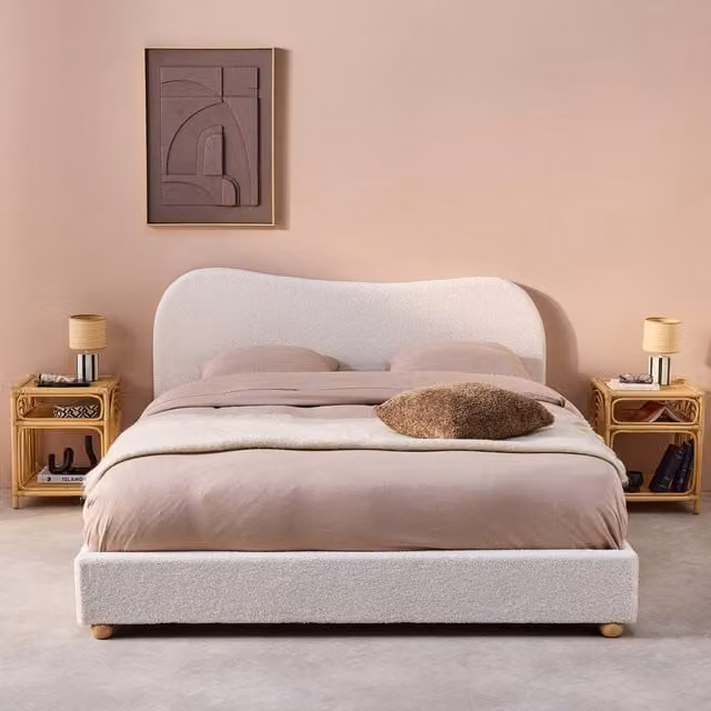 sweeek Rattan Nightstand Set of 2 in Light Brown with 1 Shelf and 1 Compartment – 1