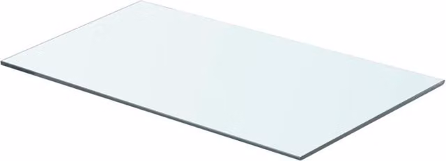 Berkfield Home Wall Mounted Glass Shelf Panel, Transparent, W: 60 cm, D: 30 cm