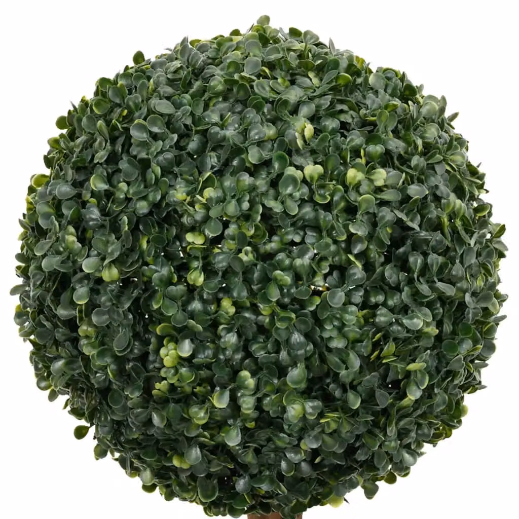 Berkfield Home Artificial Green Ball Shaped Boxwood Plant in a Pot, Height: 119 cm – 3