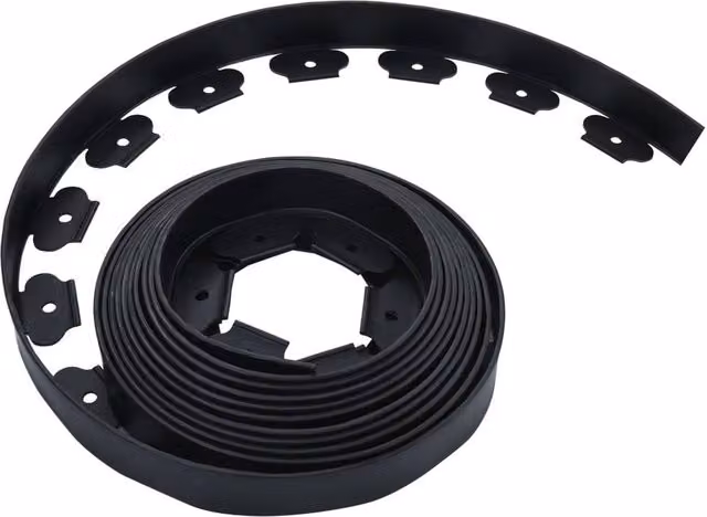 Berkfield Home Flexible Lawn Edging in Black with 30 Pegs, 10 m Length – 1