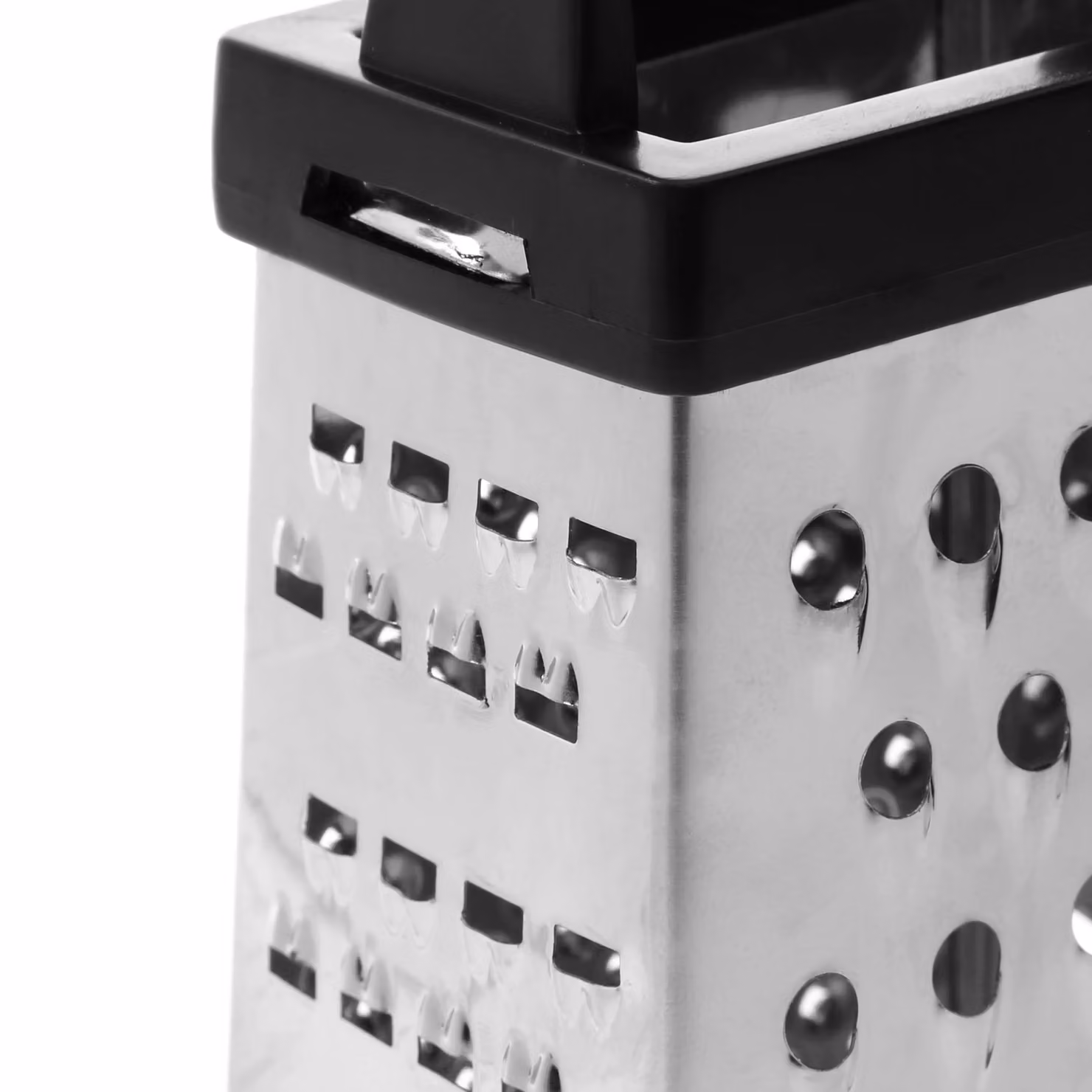 Orsina 4 Sided Stainless Steel Box Grater with Collection Container, Black, Silver and Transparent – 2