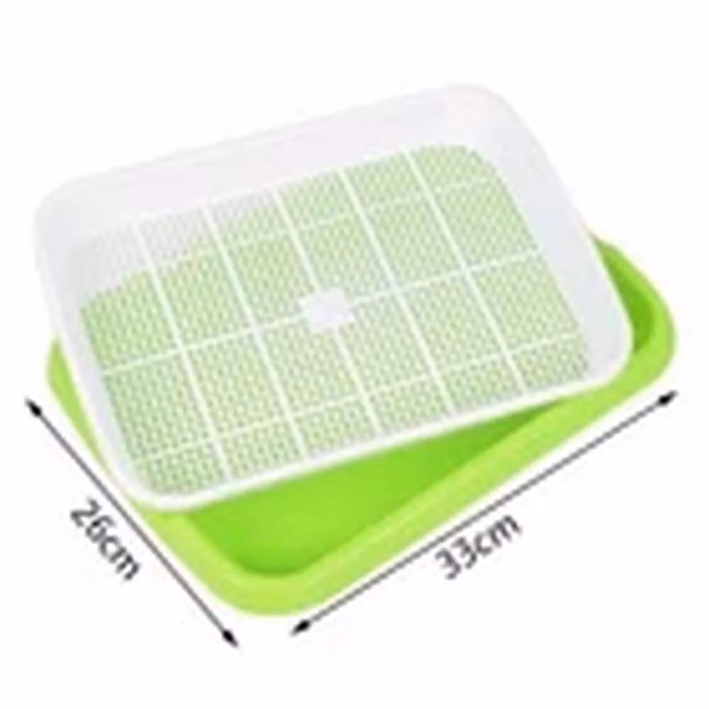 EONLION 3 Set Microgreens Hydroponics Germination Sprouter Trays with Lids, Green – 1