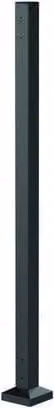 Steel Fortitude Anthracite Rectangular Bolt-Down End Post with Base Cover Plate, H: 115.5 cm, W: 5.0 cm