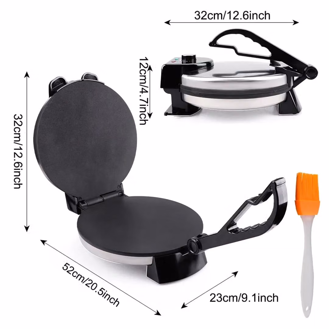 SPETLEK Electric Chapati Maker and Flat Bread Press Machine in Silver – 2