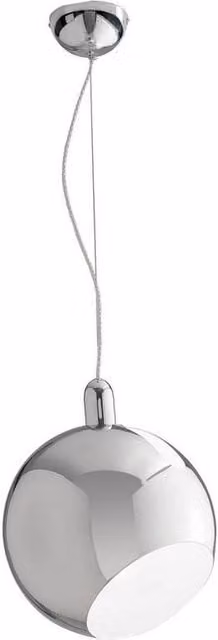 Netlighting NARCISO Dome Pendant Ceiling Light in Chrome Silver, W: 30 cm, H: 34.5 cm