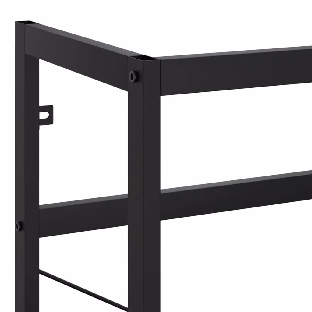 Berkfield Home Black Industrial Metal Bathroom Washbasin Frame, W: 59 cm, D: 38 cm, H: 83 cm – 3