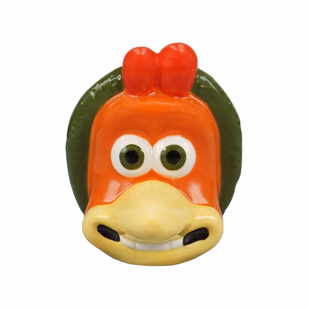 Wallace & Gromit Chicken Run Ginger Shaped Ceramic Egg Cup in Orange – 2