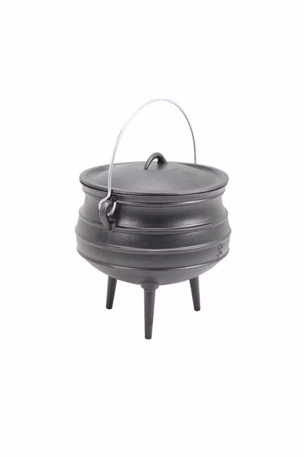 ExtraStar 8L Uncoated Cast Iron Potjie Pot Casserole with Lid in Black – 3