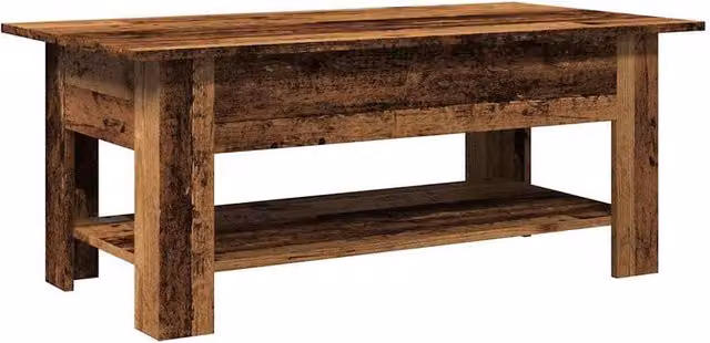 Berkfield Home Old Wood Coffee Table in Brown, W/D/H: 102 x 55 x 42 cm – 1
