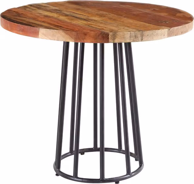 IH Design IN Modern Round Wood Dining Table in Multicolour and Brown