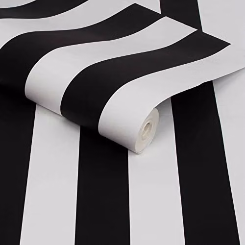 Graham & Brown Abstract Striped Wallpaper in Black and White – 2