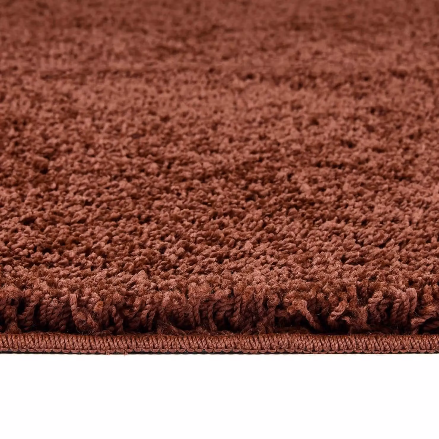 THE RUGS Washable Non Slip Shaggy Plain Rug in Red, W: 60 cm, L: 100 cm – 4