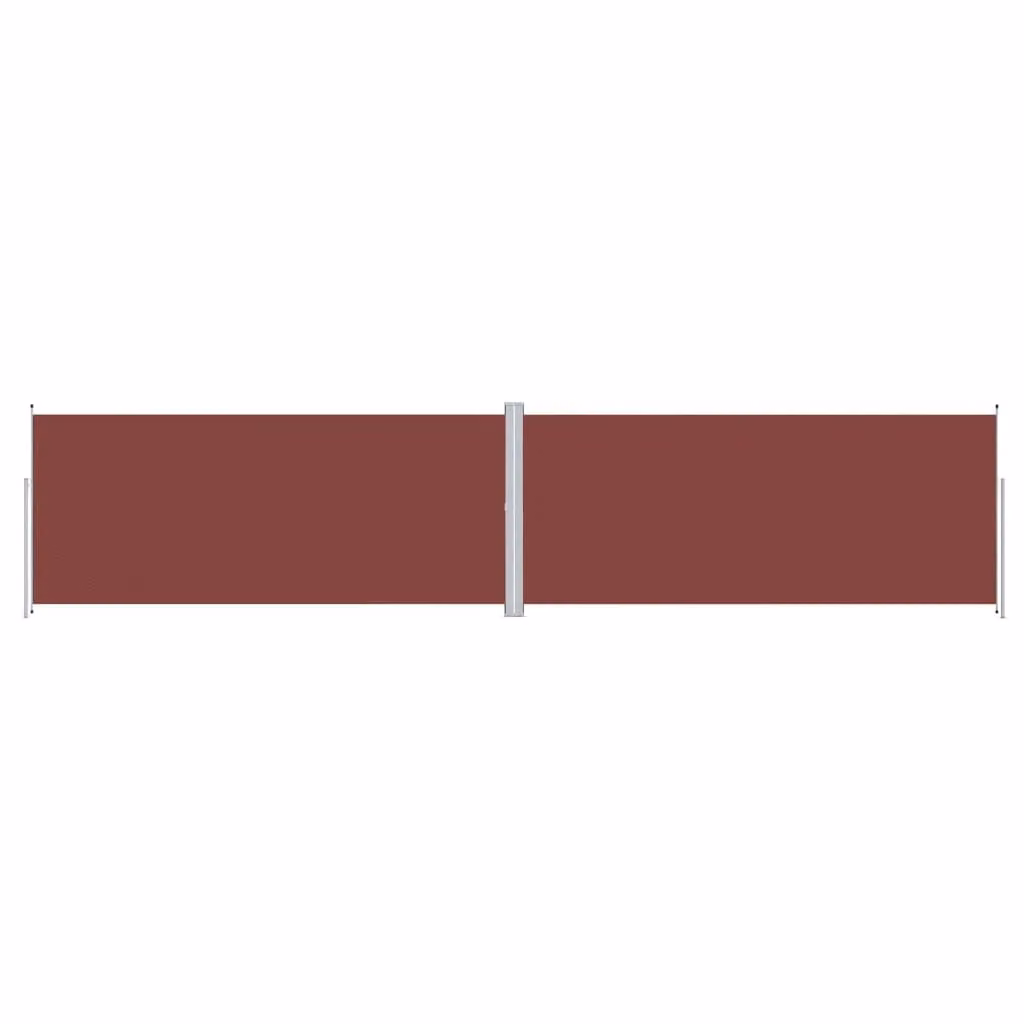 Berkfield Home Brown Retractable Polyester Roller Side Awning W/D/H: 1000 x 220 x 0 cm – 2