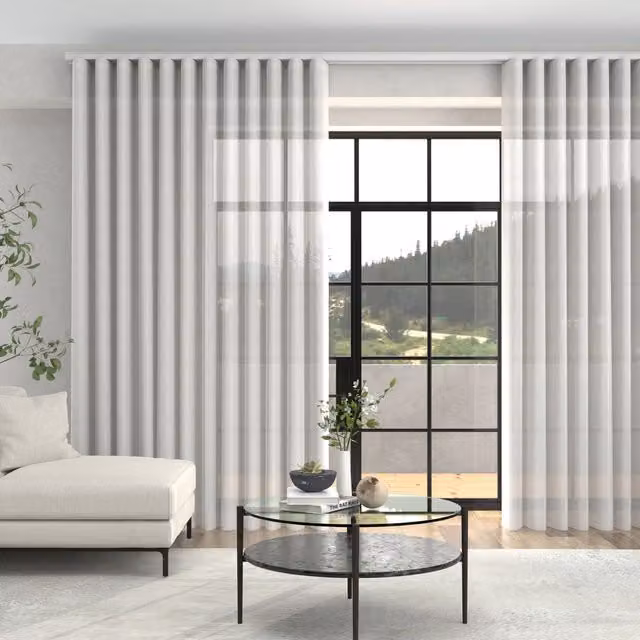 Terrys Romeo Voile Made To Measure Wave Curtains in Natural White