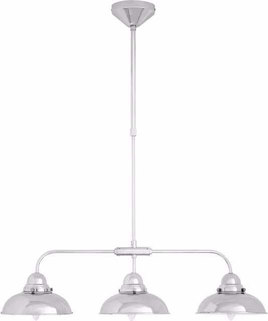 Orsina Industrial Style 3-Light Chrome Pendant Ceiling Light in Silver
