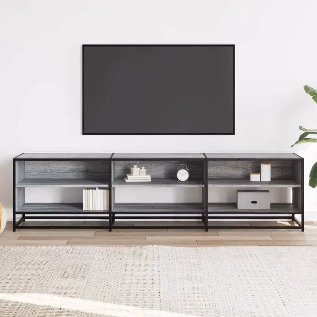 Berkfield Home Grey Sonoma TV Cabinet W: 180 cm, D: 40 cm, H: 46 cm – 3