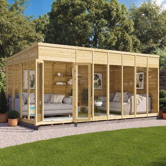 BillyOh Switch Pent Tongue and Groove Summerhouse in Brown