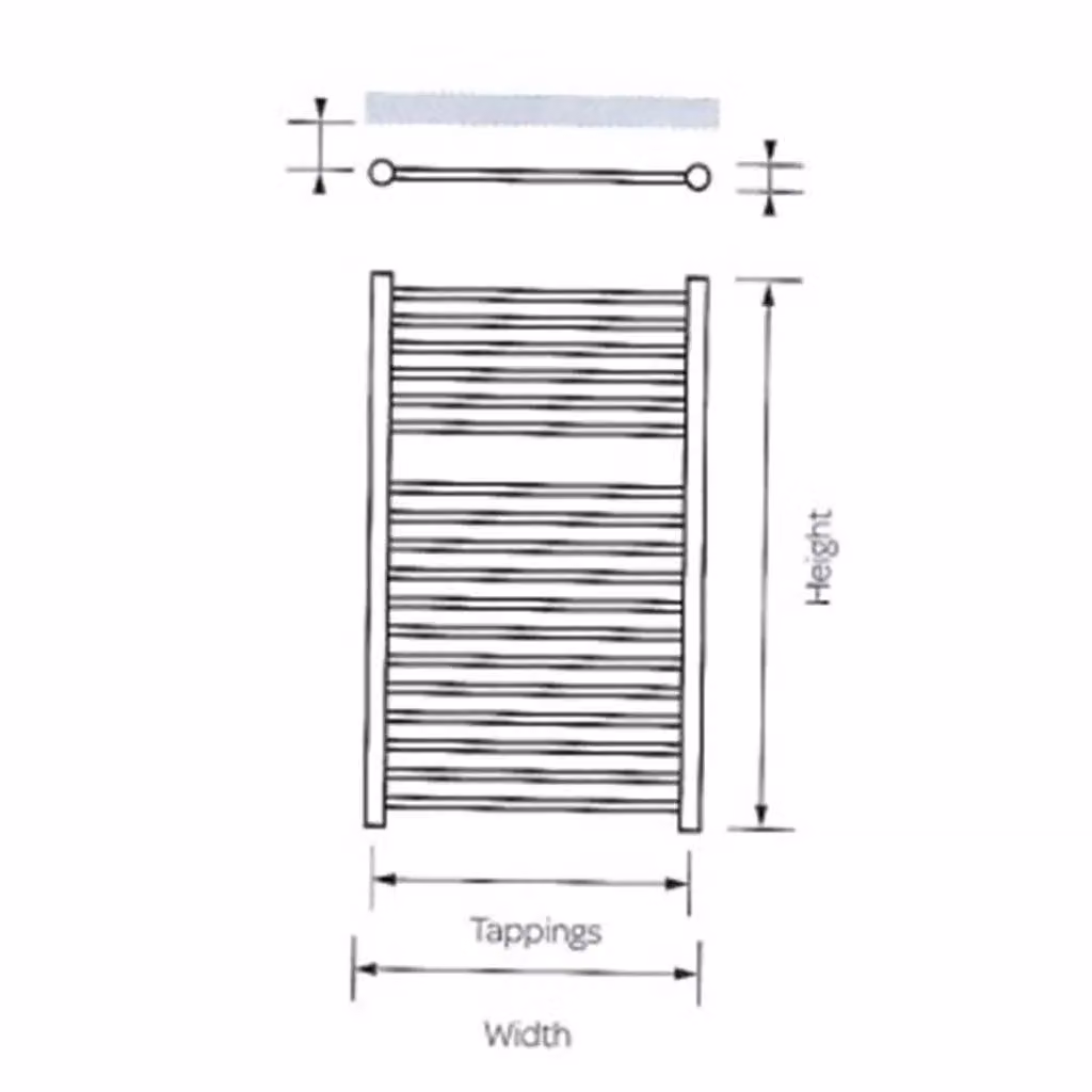 Clifton Stainless Steel Vertical Bathroom Towel Radiator in Silver, H 72 cm x W 50 cm – 2