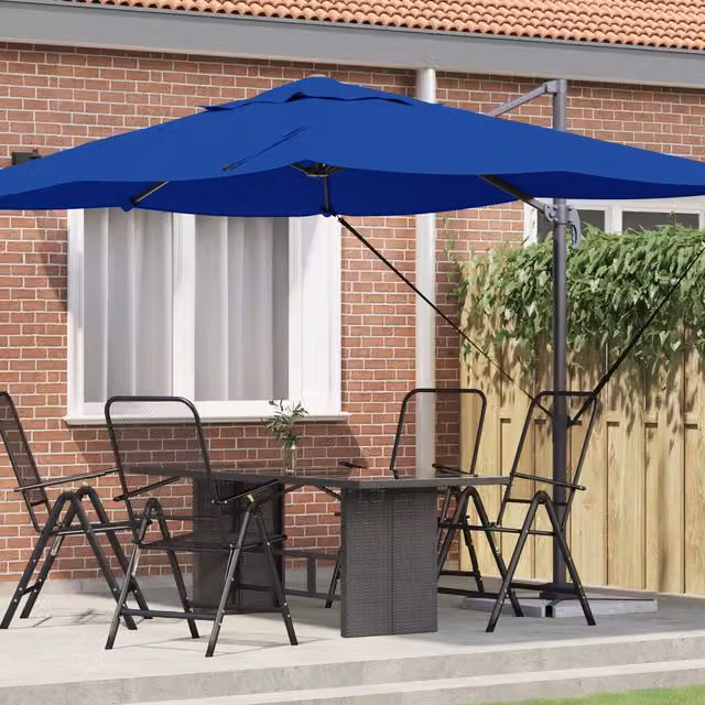 Berkfield Home Azure Blue Cantilever Garden Umbrella – 1