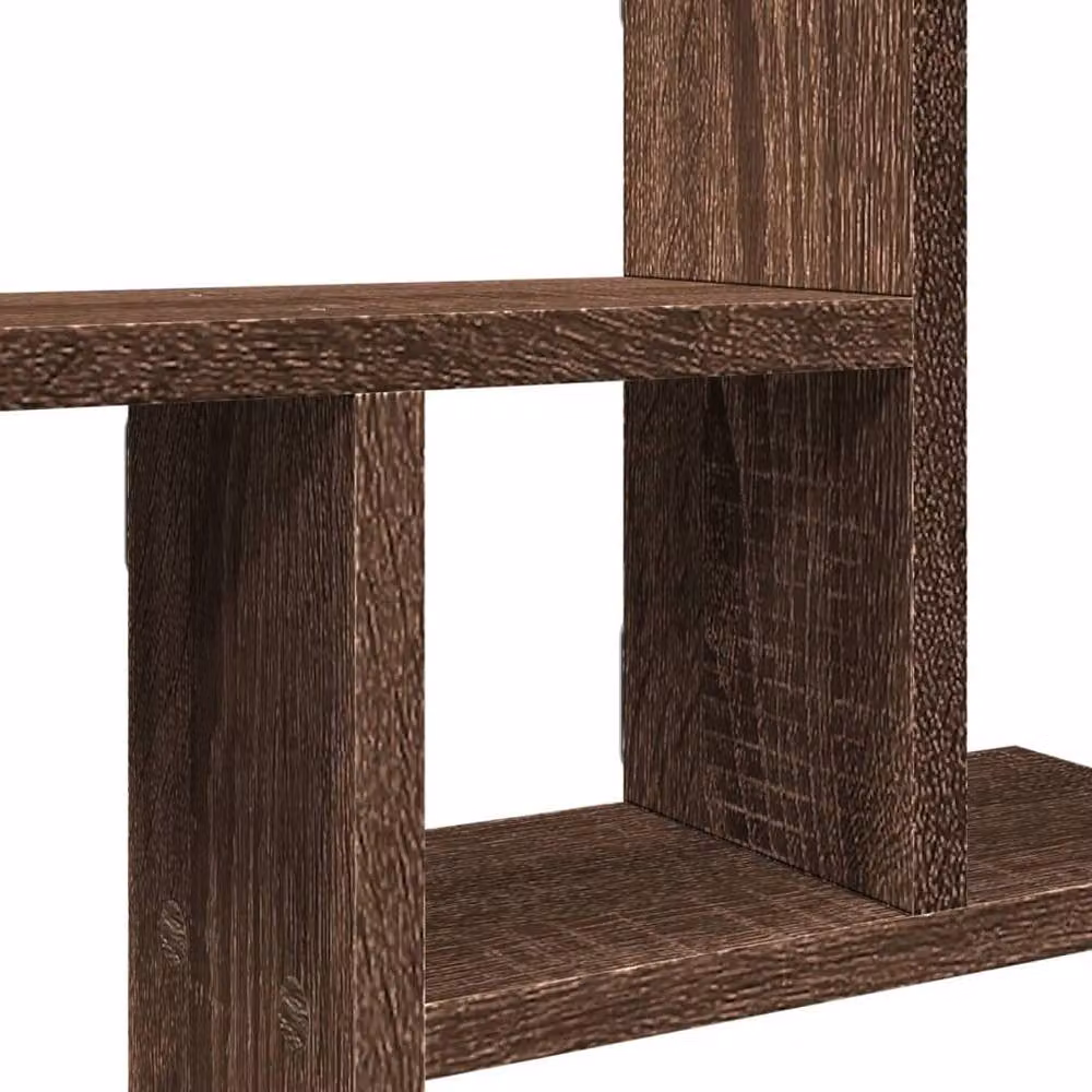 Berkfield Home Wall Mounted Shelves, 2 Pack, Brown Oak, W/D/H: 38 x 12 x 38 cm – 4