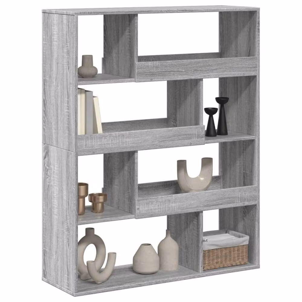 Berkfield Home Grey Sonoma Room Divider in Engineered Wood, W/D/H: 100 x 33 x 125.5 cm – 3