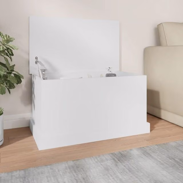 Berkfield Home White MDF Storage Box W/D/H: 70 x 40 x 38 cm