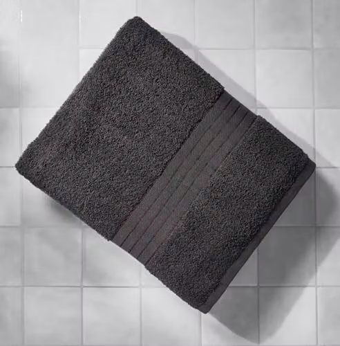 OHS Luxury Anthracite Grey Cotton Terry Bath Sheet, W/D/H: 150 x 90 x 0.9 cm – 2