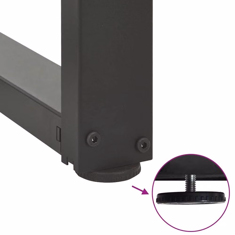 Berkfield Home Modern T-Shaped Bar Table Legs, 2 Pieces, Anthracite Dark Grey, W: 60 cm, D: 35 cm, H: 110-111 cm – 4