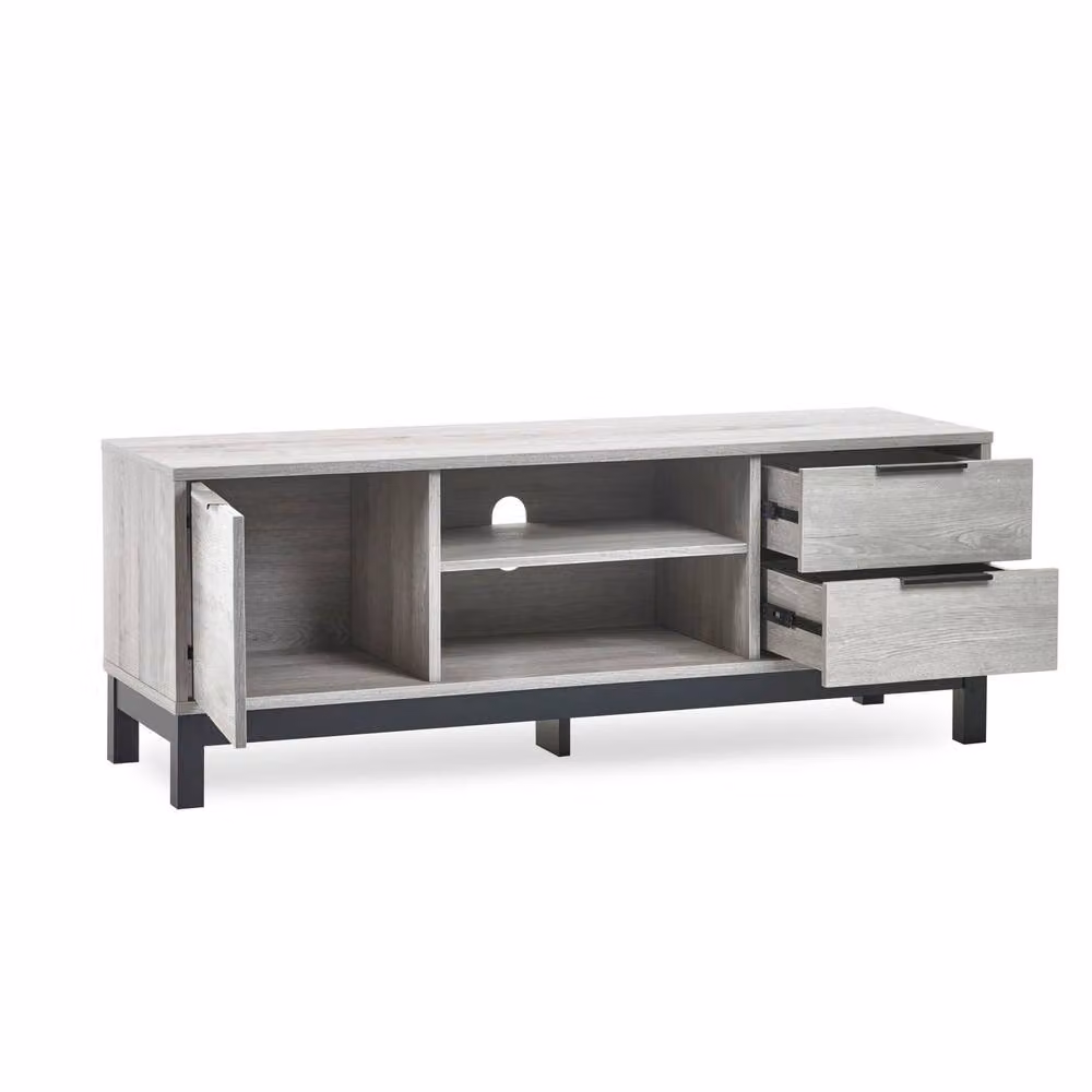 Cheshire Premium Lomond Modern TV Unit in Grey Oak and Light Grey – 2