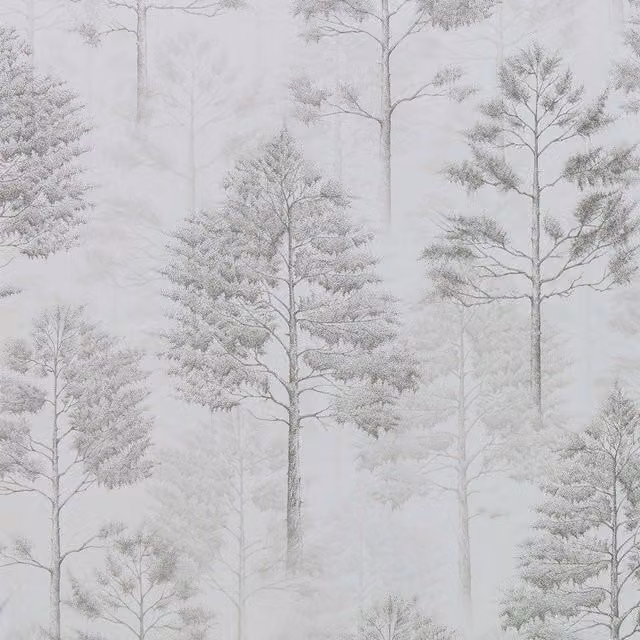 I Love Wallpaper Woodland Whisper Art Deco Wallpaper in Grey