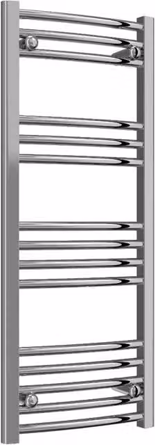 Bathroom Kingdom Capo Chrome Straight Heated Towel Rail in Silver, W: 40 cm, H: 100 cm