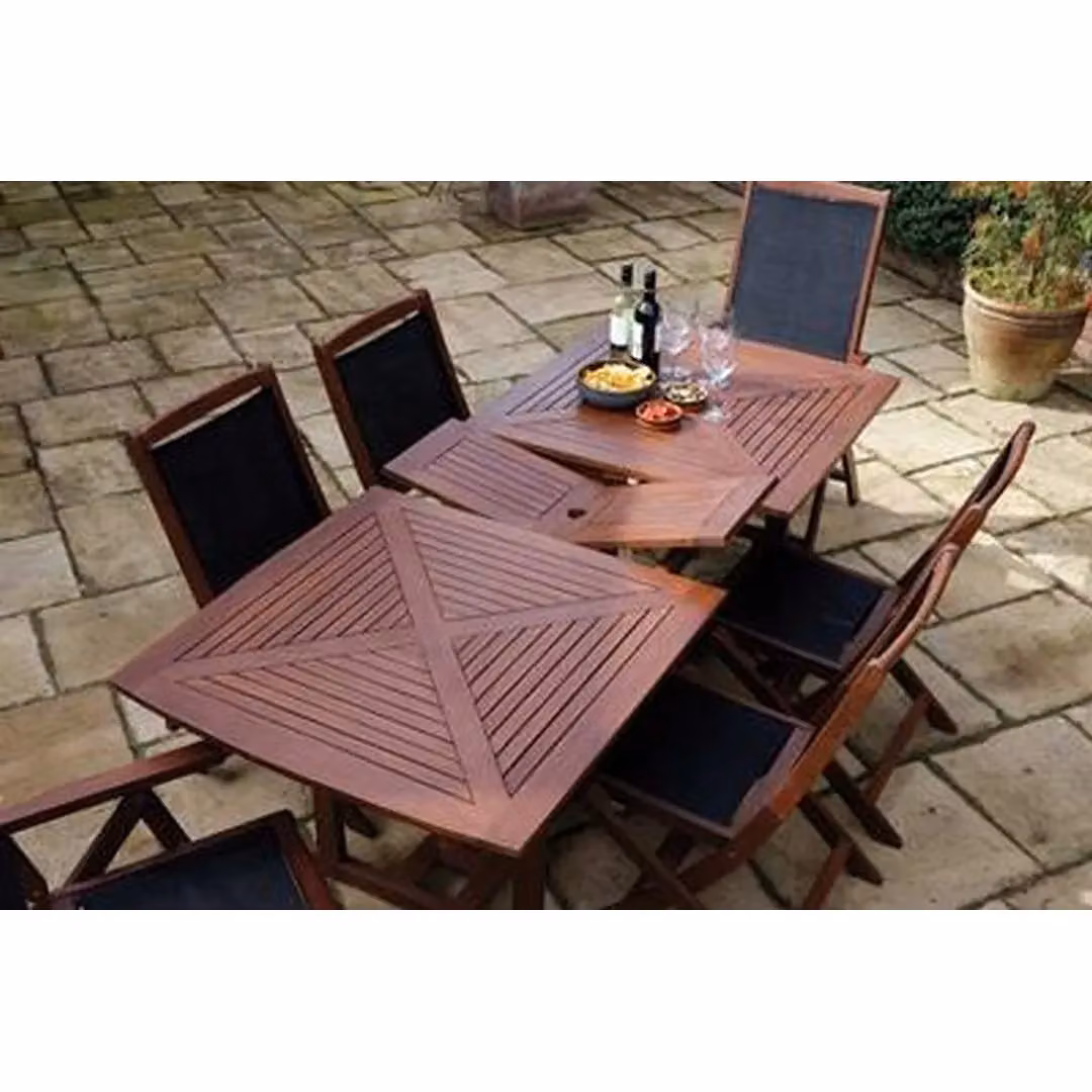 Rowlinsons Bali Garden Furniture Set in Brown, W: 100 cm, D: 210 cm, H: 74 cm – 2
