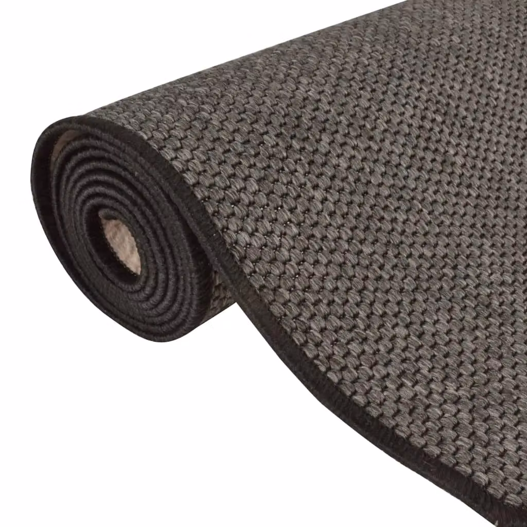 Berkfield Home Sisal Look Carpet Runner in Anthracite and Black, W/D/H: 50 x 250 cm – 2